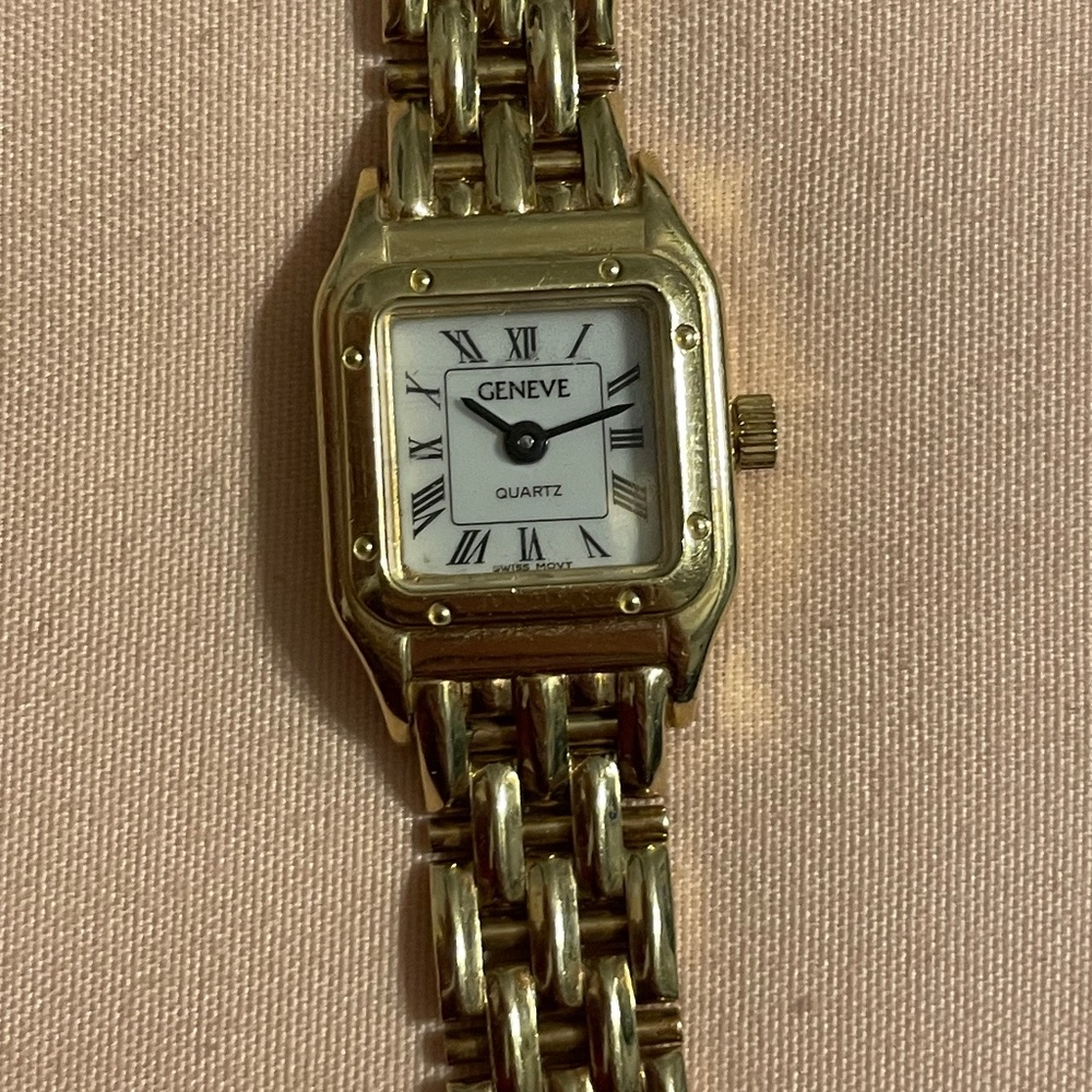 14kt gold geneve ladies watch